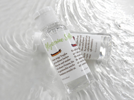 Glycerin Flasche gegen zu festen Slime