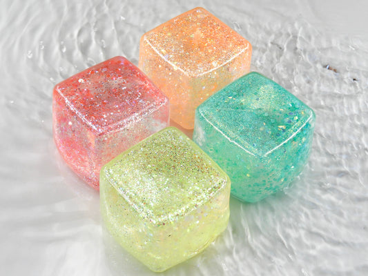 Squeezie "Glitter Cube" /Anti Stress Knetbälle