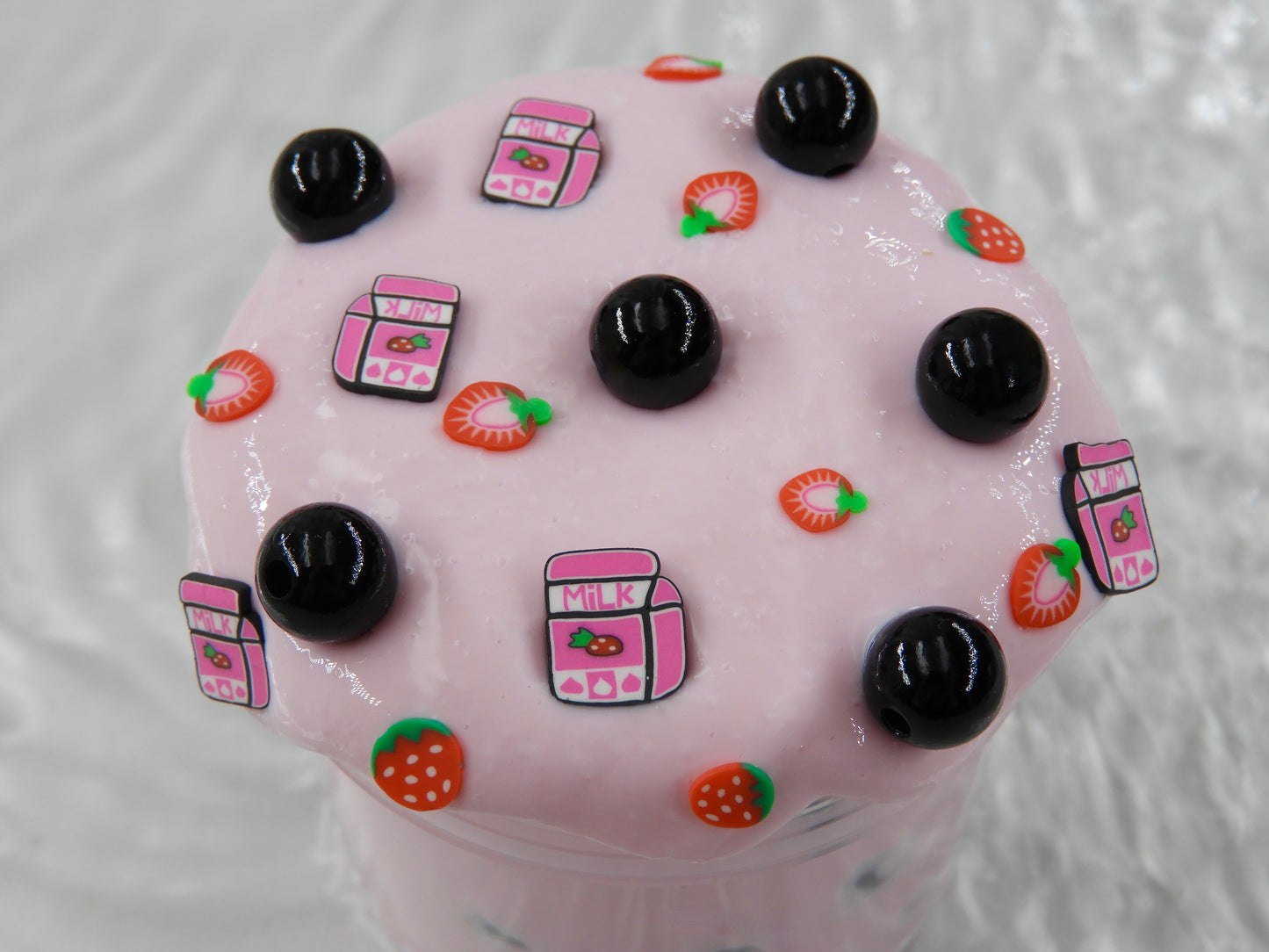 Slime "Strawberry Milk Boba"