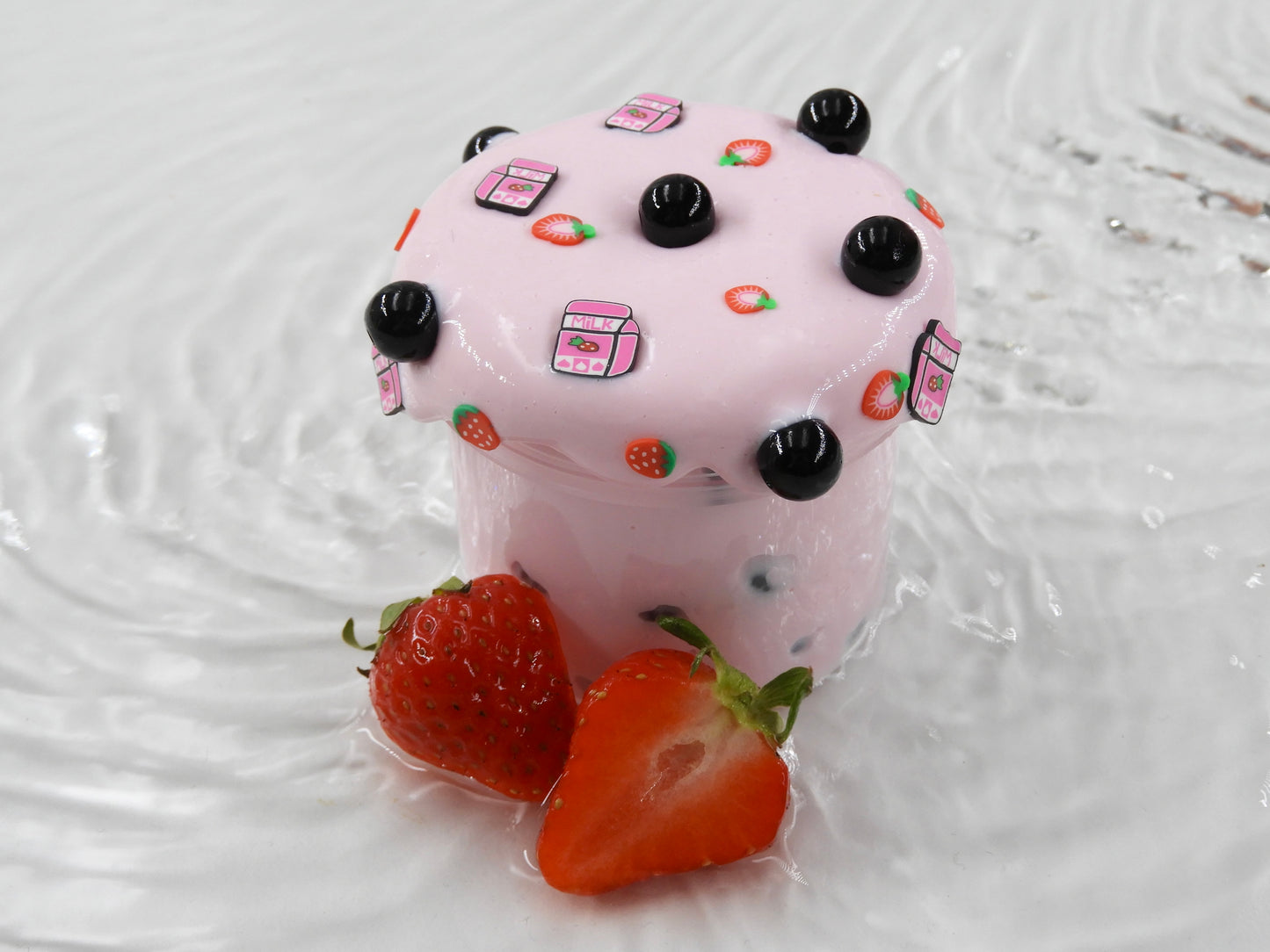 Slime "Strawberry Milk Boba"