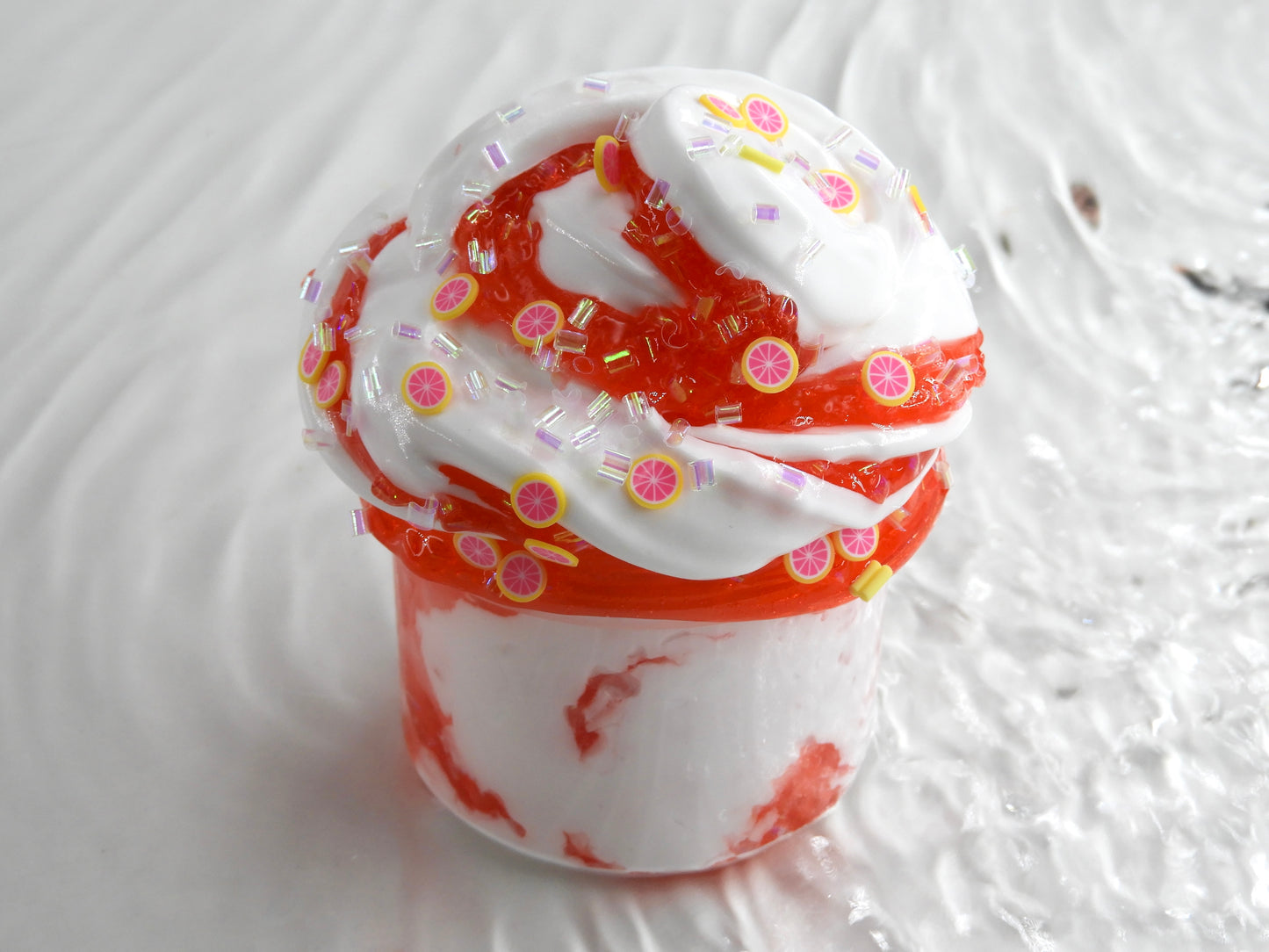 Grapefruit Swirl Slime