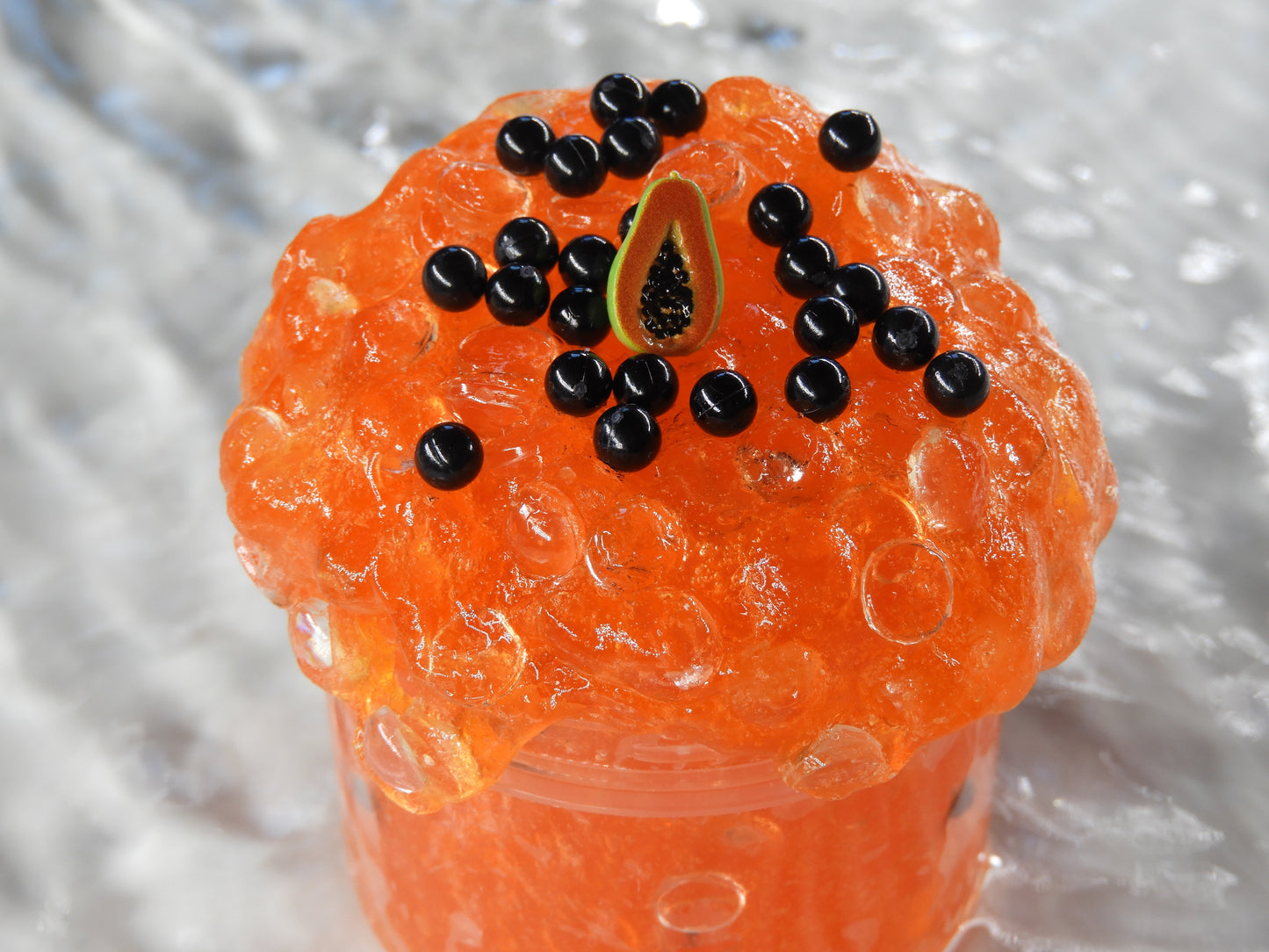 Slime "Papaya pearls"