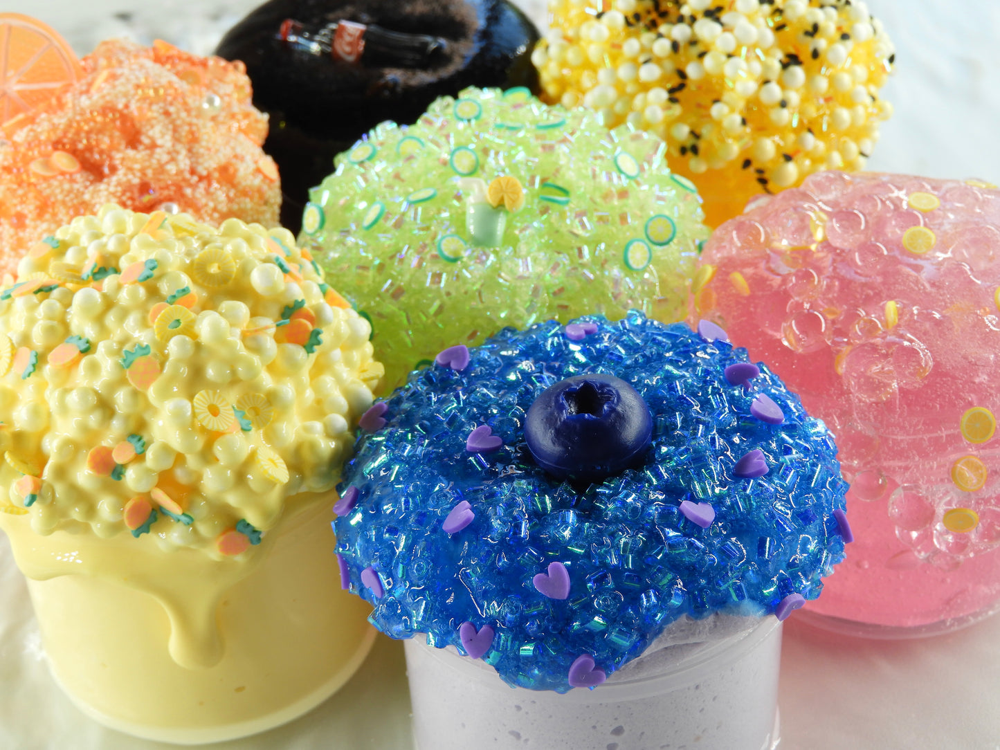 Summer drinks Set (7 Slimes + 1 Strohhalm)