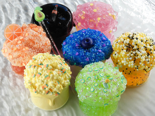Summer drinks Set (7 Slimes + 1 Strohhalm)