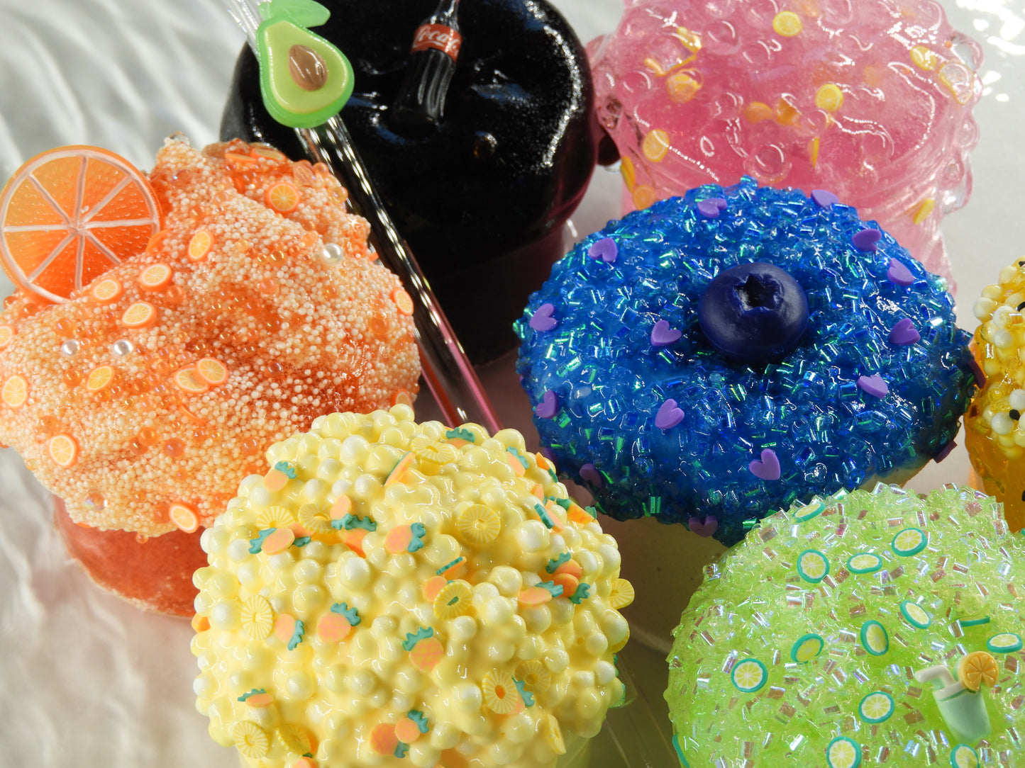 Summer drinks Set (7 Slimes + 1 Strohhalm)