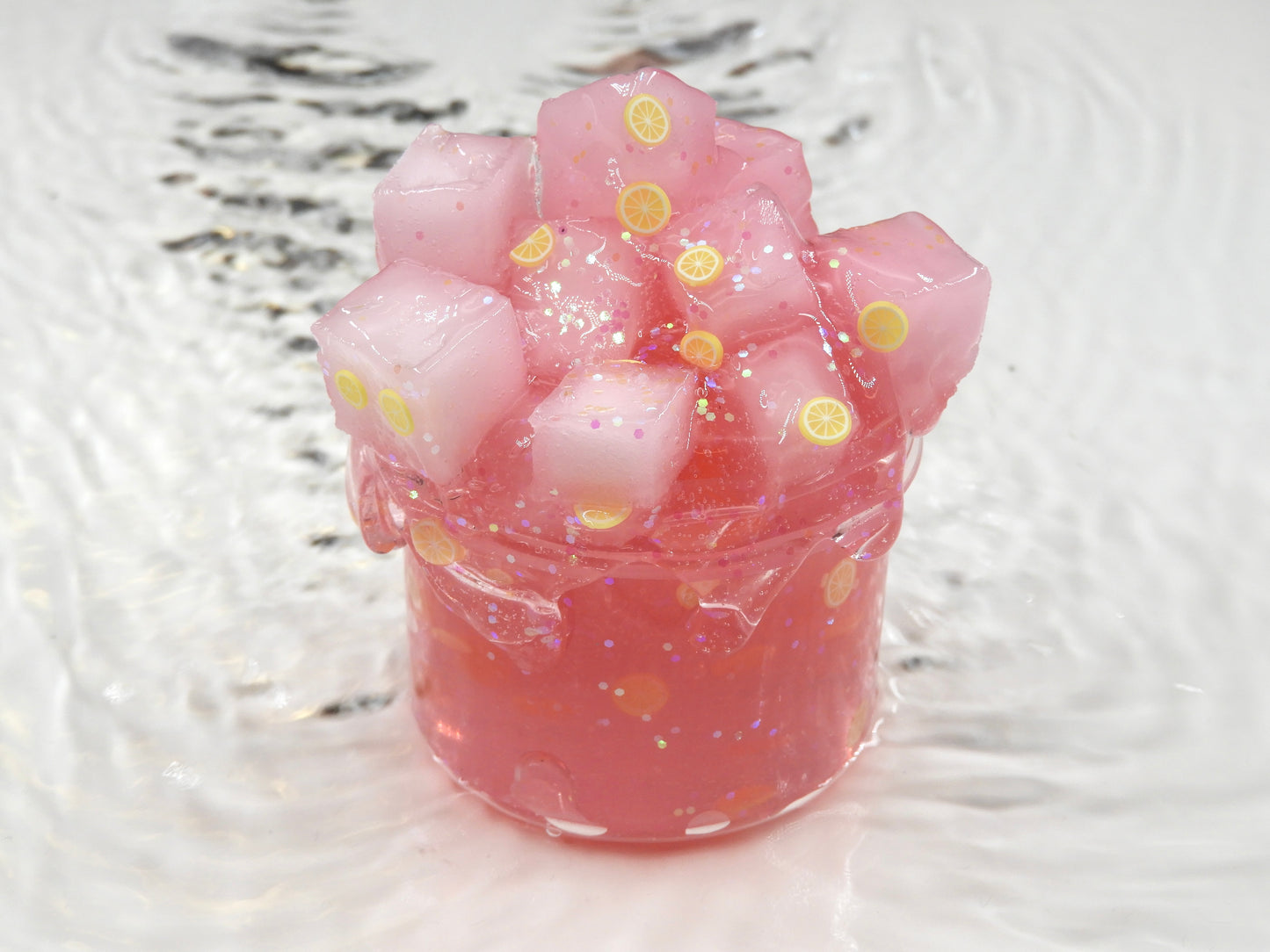 Slime "Pink Lemonade Cubes"